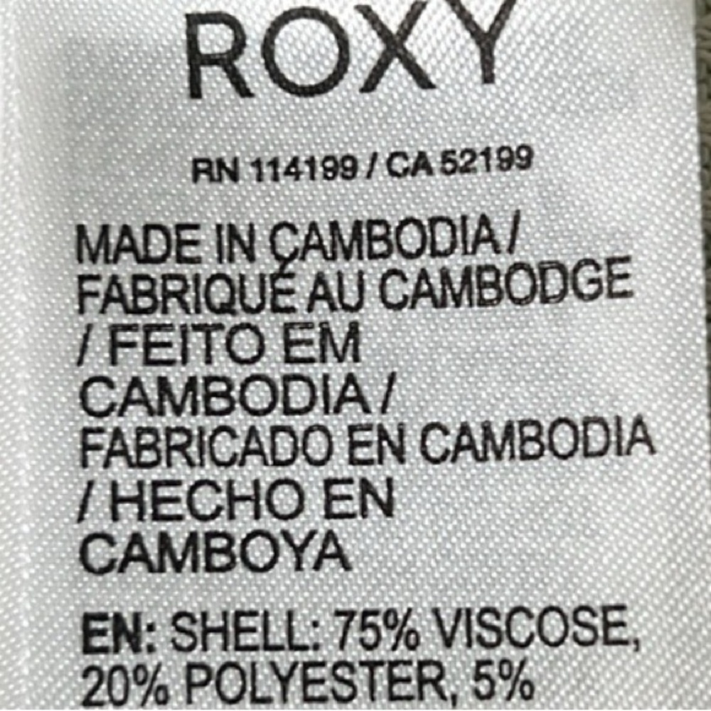 233 - Roxy NWT Green/White Hoodie Oversized Cropped Top, Size Small - Picture 4 of 7